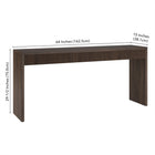 Hudson&Canal Lawrence 64" Wide Rectangular Fluted Console Table - Alder Brown-Product Dimensions: 64" L x 15" W x 29.5" H