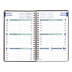 Blueline 2027 DuraFlex Weekly Diary with Twin-Wire Binding and Two-Piece Poly Cover – 8" x 5" – Black – Bilingual-Twin wire binding with DuraFlex textured 2-piece poly cover