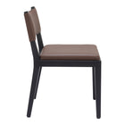 Zuo Roxas Dining Chair - Brown - Set of 2-3 year limited warranty