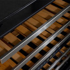 Kucht 24" Dual‑Zone 52‑Bottle Wine Cooler - Panel Ready-Temperature range Upper 36°F-50℉, and bottom 50°F-68℉ 