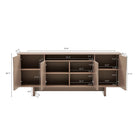 Manhattan Comfort Ella 70.9" Modern Sideboard - Mocha-Smooth Rounded Edges Add a Modern Charm and Enhance Safety