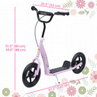 HOMCOM Adjustable Kids Pro Stunt Scooter Street Bike Bicycle Ride On - Pink-Adjustable handlebar makes it accessible for kids of many ages