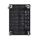 Luxor Heavy-Duty Polyethylene 2-Shelf Tub Cart - Black-2.5"-deep tub shelves keep items secure