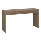 Hudson&Canal Lawrence 55"W Console Table - Antiqued Grey Oak-A modern contemporary design for your entryway, living room, den, and more