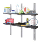 Suncast Shelf Kit Shed Accessory-Mounts to shed wall with steel reinforcement bar and screws.