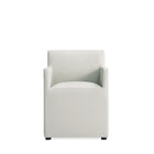 Manhattan Comfort Anna Square 22.83" Modern Faux Leather Upholstered Dining Armchair - Stone Grey - Set of 2-Weight Capacity: 300 lb