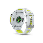 Garmin Forerunner 970 Smartwatch - Titanium with Whitestone Case and Whitestone/Translucent Amp Yellow Band-BATTERY FOR DAYS - Up to 15 days of battery life in smartwatch mode and up to 26 hours in GPS mode for a more complete picture of your training and recovery.