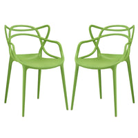 Modway Entangled Dining Set - Green - 2 Pack-Modern dining chair