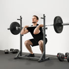 Soozier Adjustable Squat Rack-Equipped with three barbell racks 