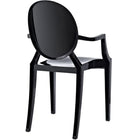 Nicer Furniture Louis XVI Ghost Chair - Black - 4 Pack-Innovative modern design - Black, Sturdy polycarbonate, Trendy