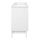 Modway Render 48" Double Sink Bathroom Vanity - White-Full-Extension Drawers