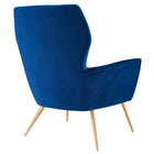 Modway Renata Button Tufted Performance Velvet Armchair - Navy-Non-Marking Foot Glides