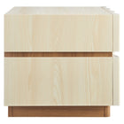 Modway Isola 2 Drawer Nightstand - White Light Oak-Assembly Required