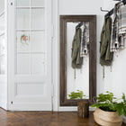 HOMCOM Farmhouse Full Length Mirror - 23.6" W x 59.1" H - Brown-Colour: Dark Brown 