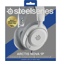 SteelSeries Arctis Nova 1P Gaming Headset for Playstation 5 - White-The Nova Acoustic System features custom-designed High Fidelity Drivers for superior audio quality