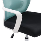 CorLiving Workspace Mesh Back Office Chair - Teal and Black-Padded headrest for support