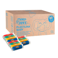 JOVI Plastilina Modeling Clay Baby School Set - 60 Bars-Super Soft Texture: Our modeling clay boasts a super soft texture, making it ideal for children to ease into the world of sculpting and molding. Its pliable consistency ensures that even the smallest hands can manipulate it with ease, encouraging confidence and creativity from the start.