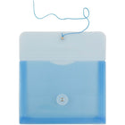 JAM Paper Plastic Envelopes with Button and String Tie Closure, Index Booklet, 5.25 x 7.5, Blue Poly, 24 Pack (920B1bug)-Size: 5-1/4" x 7-1/2"