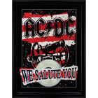 Ac/dc We Salute You Print with Platinum LP - Framed Print - 29" x 38"-Premium music memorabilia