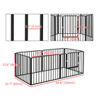 PawHut 6-Panel Heavy Duty Dog Playpen with Door for Small Dogs-Steel pipes offer strong construction
