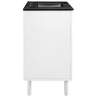 Modway Calla 36" Perforated Metal Bathroom Vanity - Black/White-8" Centerset Holes