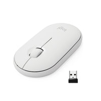Logitech Pebble M350 Wireless Mouse - White-Stand-out simplicity with a design that is nice to hold, feels great in your hand and is easy to carry around