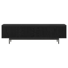 Hudson&Canal Whitman TV Stand for TV's up to 75" - Black Grain-A transitional design accommodates TVs up to 75" for your entertaining space