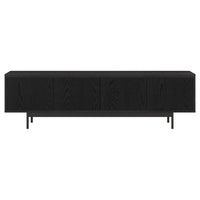 Hudson&Canal Whitman TV Stand for TV's up to 75" - Black Grain-A transitional design accommodates TVs up to 75" for your entertaining space