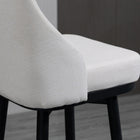 HOMCOM Bar Height Swivel Bar Stools with Steel Legs - Cream White - 2 Pack-Colour: Cream