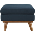 Modway Engage Upholstered Fabric Ottoman - Azure-Polyester Fabric Upholstery