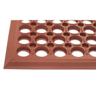 Edgewood Competitor Series Light Grease Resistant Open Top Anti-Fatigue Mat - 3' W x 5' L x 9/16" D - Burnt Orange-Nitrile Rubber