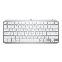 Logitech MX Keys Mini Minimalist Wireless Illuminated Keyboard - USB-C - Pale Grey-Minimalist Wireless Illuminated Keyboard