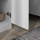 HOMCOM 69" H Storage Cabinet with Shelves - White-Assembly required