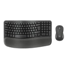 Logitech MK670 Wave Keys Keyboard and Mouse Combo - Graphite - French  -Meet the comfort combo: Get comfier with the Wave Keys Ergonomic Wireless Keyboard paired with the Signature M550 L Wireless Mouse - a great fit for medium- to large-sized hands