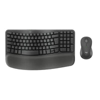 Logitech MK670 Wave Keys Keyboard and Mouse Combo - Graphite - French  -Meet the comfort combo: Get comfier with the Wave Keys Ergonomic Wireless Keyboard paired with the Signature M550 L Wireless Mouse - a great fit for medium- to large-sized hands