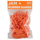JAM Paper Durable Rubber Bands - Size 64 - Orange - 100 Pack-Colour: Orange | Colourful Elastic Rubberbands