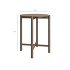 Modway Eleni Round 35" Outdoor Teak Wood Round Bar Table - Weathered Grey Teak-35 Inch Round Slatted Tabletop