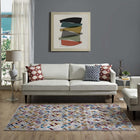 Modway Laleh Geometric Mosaic Area Rug - 4 ft W x 6 ft L - Multicolored-Protect Floors From Traffic/Furniture