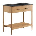 Modway Zaire 36" Bathroom Vanity - Natural/Black-MDF and Rubberwood