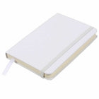 JAM Paper Hardcover Small Journal Notebook With Elastic - 100 Lined Sheets - 3 3/4" x 5 5/8" - White-Colour: White | Be stylish and organized with a colourful note book.