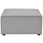 Modway Saybrook Outdoor Patio Upholstered Sectional Sofa Ottoman - Grey-Aluminum Metal Frame
