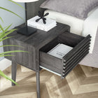 Modway Render End Table - Charcoal-Full-Extension Glide Drawer