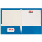 JAM Paper Glossy 2-Pocket Portfolio Folder - Blue - 6 Pack-Quantity: 6 Folders per Pack | One for each subject & project