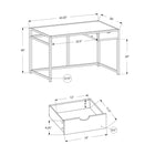 Monarch Specialties 7574 42" Computer Desk - Brown Reclaimed/Black Metal-Product dimensions: 42.25 inches L x 20 inches W x 30 inches H