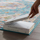 Modway Success Anisah Distressed Floral Vintage Medallion Area Rug - 4 ft W x 6 ft L - Light Blue Ivory Yellow Orange-100% Soft Cross-Woven Polypropylene