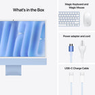 Apple iMac 24" - M4 Chip - 8 Core GPU - 256 GB SSD - 16 GB RAM - Blue - English-Privacy and security are built right in: Every Mac comes with robust defences against viruses and malware. If your Mac is lost or stolen, Find My can help you get it back. FileVault makes sure your files are encrypted so others cannot access them. And free security updates help keep your Mac protected.