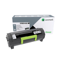 Lexmark - Cartouche de toner 51B0HA0 - Haut rendement - Noir-Cartouche de toner noir standard à haut rendement à utiliser avec certaines imprimantes laser Lexmark
