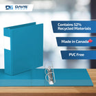 Davis Group Premium Economy Binder - D Ring - 2" - Turquoise Blue - 6 Pack-Ideal for Conferences, Reference, Colleges & Universities
