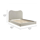 Modway Seluna Boucle Queen Platform Bed - Rock-10