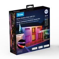 Govee 32.8' Outdoor RGBICW Strip Light Evo-RGBIC Technology: Govee outdoor LED strip lights utilize independent control (IC) to show multiple colours simultaneously on one strip light